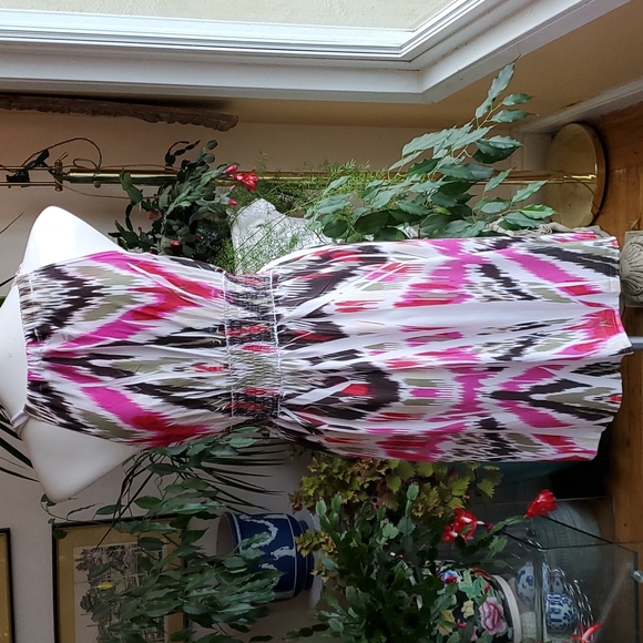 Inesh of LA multi color abstract print dress size Small/Medium - Picture 6 of 9